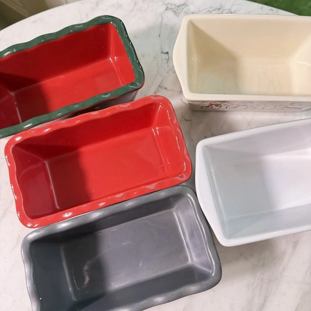 ROYAL NORFOLK Lot Of 5 Mini Ceramic Baking Loaf Dish 5